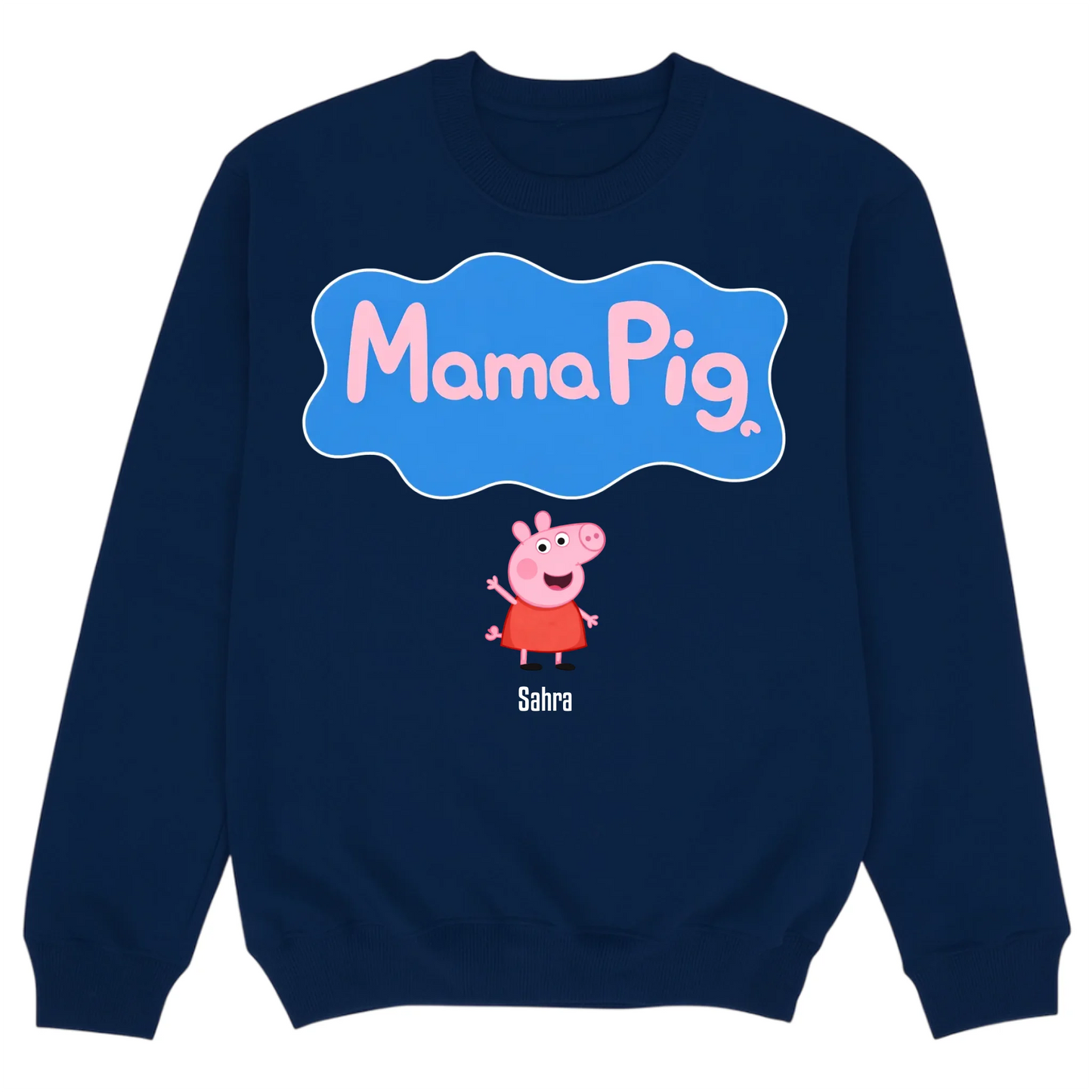 Sweater mockup navy blue
