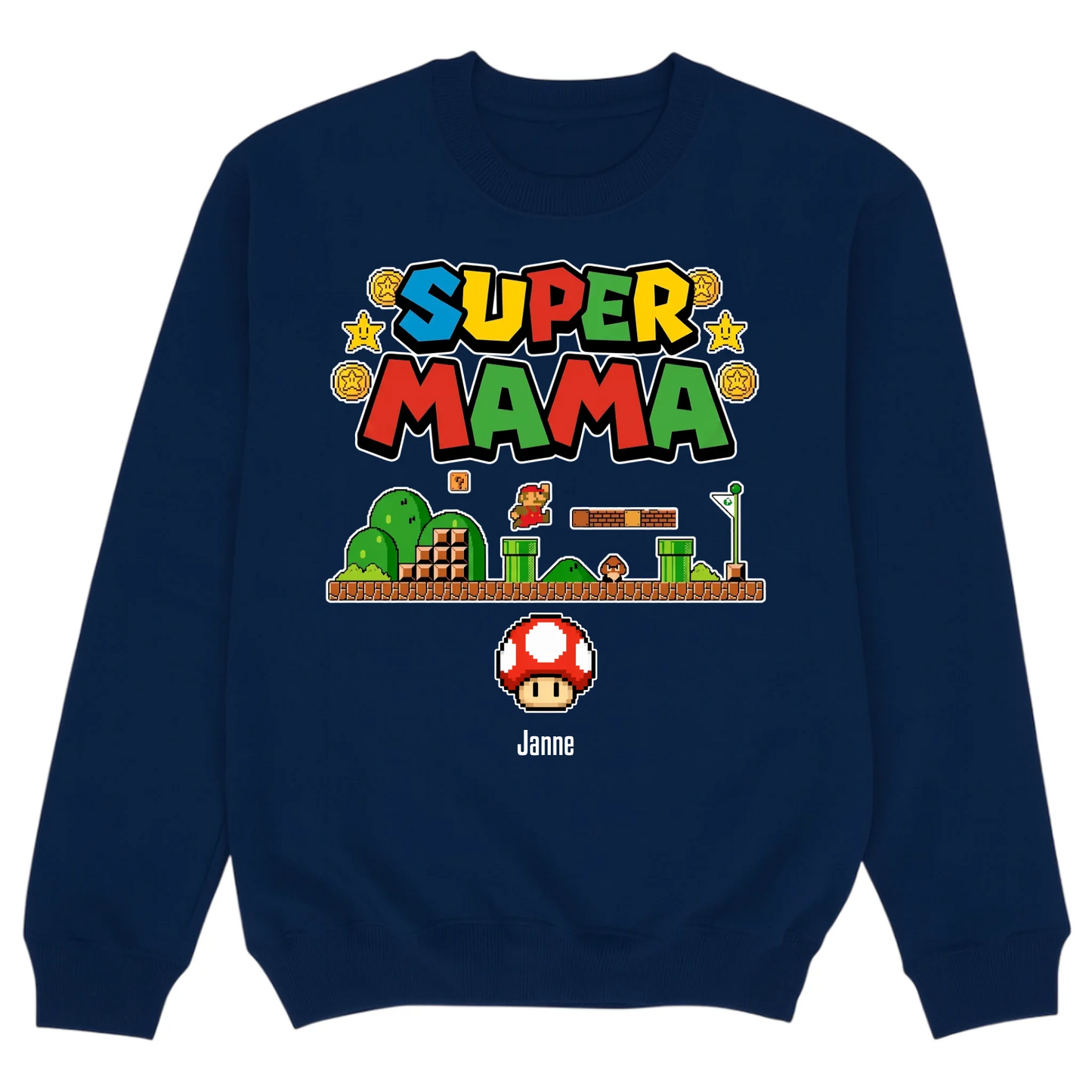 Sweater mockup navy blue